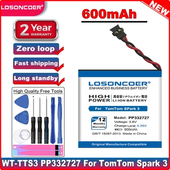 Батерия LOSONCOER 600 ма WT-TTS3 за смарт часа TomTom Spark 3 Smartwatch PP332727, батерии