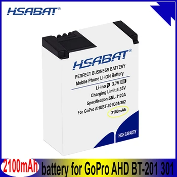Батерия за екшън камери HSABAT AHDBT-201 2100 mah за GoPro AHDBT-201/301 за Gopro Hero 3 3 + AHDBT-301 AHDBT-201 Батерии