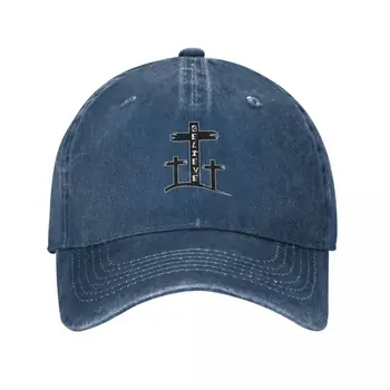 Бейзболна шапка на 3 Кръст Believe Christianity, реколта капачката на поръчка, дамски мъжки
