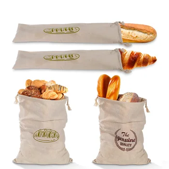 Бельо чанта за хляб, за многократна употреба франзела, памучен чанта за съхранение на съвсем малък, Хляб домашен Хляб, свеж, Екологичен кухненски органайзер