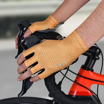 велосипедни ръкавици с дълги маншети от микрофибър с мрежа и цип, слънчеви велосипедни ръкавици