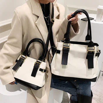 Висококачествени Дамски холщовые Чанти, модни дамски малка чанта през рамо, дамски чанти през рамо за жени, ежедневни чанти-тоут, чанта-месинджър