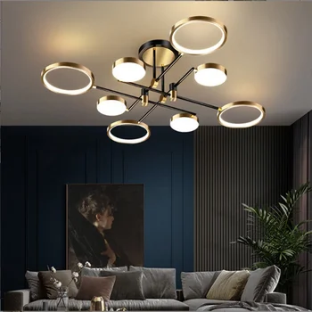 Висящи лампи скандинавските луксозни led smart-полилей творческа Вила интериора на хола тавана лампа спалня и трапезария