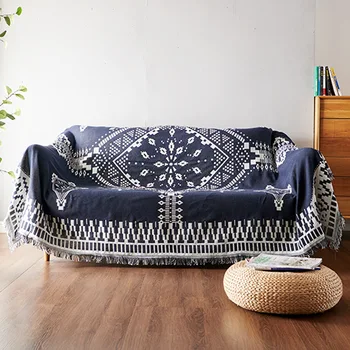 Вязаное кърпа за дивана с геометричен дизайн-Светли на цвят, Одеяло, Калъф за мека мебел, Декоративно стол, Покривала за пътуване, Шал