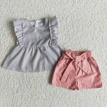 Гореща разпродажба RTS Потребителски детски шорти от 2 теми, облекло за нахални момичета, дрехи за малките летни бутици