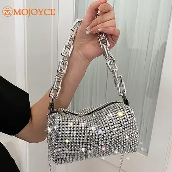 Дамска чанта-месинджър с диаманти, малка чанта през Рамо, тенденция 2023, луксозни маркови пътни чанти през рамо, Портмоне, Чанта за пазаруване