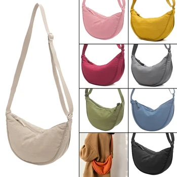 Дамски дизайнерски малка найлонова чанта-месинджър с полумесец през Рамо, чанти-скитници, чанти през рамо, чантата, тъканни чанти, Директна доставка на /търговия на Едро търговия