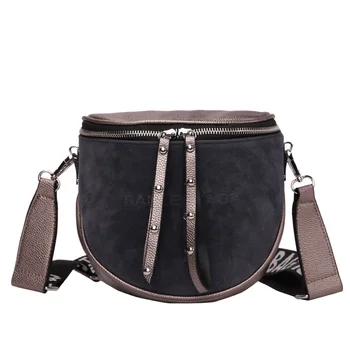 дамски чанти през рамо, модерен дамски чанти 2020 г., в есенно-зимната нова чанта през рамо port wind, ретро матирано седло, на прилив на
