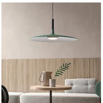 Датски дизайнер Macaron НЛО Окачен лампа, креативна минималистичная спалня, трапезария, модерен интериор за дома, окачена лампа от смола