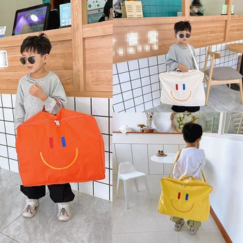 Детска чанта за багаж в корейския детска градина, детско одеало, чанта за багаж, чанта за майките, бебешки неща, усмивка, платно, водоустойчив органайзер, Безплатна Доставка