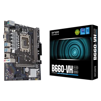 Дънна платка ONDA B660-VH LGA 1700 Поддържа процесор Intel 12th Памет DDR4 64G PCI-E 4.0 M. 2 VGA + HDM USB3.0 M-ATX B660