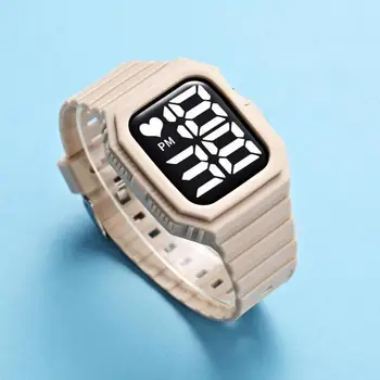 Електронни часовници Стилни квадратни led цифрови часовници за момчета и момичета, по-Дълъг живот на батерията Декоративни спортни часовници
