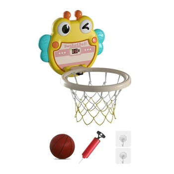 Електронно баскетболното пръстен за голмайстори за деца, мини-баскетбол обръч за помещения с надуваеми топки за вътрешна външна врата на стената