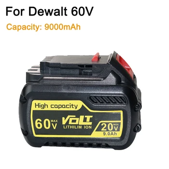 За DeWalt 20V 60V 9.0 Ah DCB606, литиево-йонна батерия за батерии DeWalt MAXX R20 V/60V