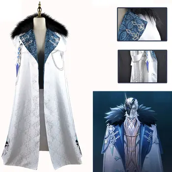 Играта Аниме Genshin Impact Fatui cosplay Изпълнителен дъждобран Тарталья шал Чайлд Аякс облекло за Хелоуин Униформи предвестник на Нова Кожа