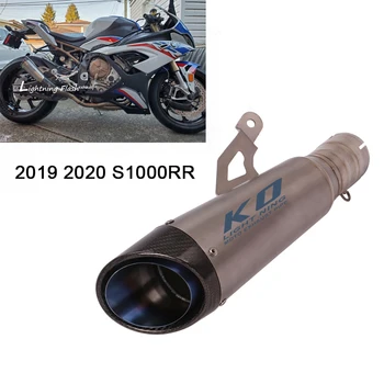 Изпускателна тръба от полиран титанова сплав за BMW S1000RR 2019 2020, мотоциклет, без шнур, Escape, без DB Killer Reserve, оригинален катализатор