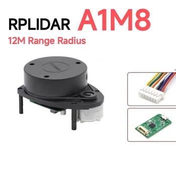 Комплект lidar сензори RPLIDAR A1M8-R6, 3D Лазерен Скенер 360 Градуса, Определяне на Разстояние в Радиус от 12 м за Навигация на Робота РОС
