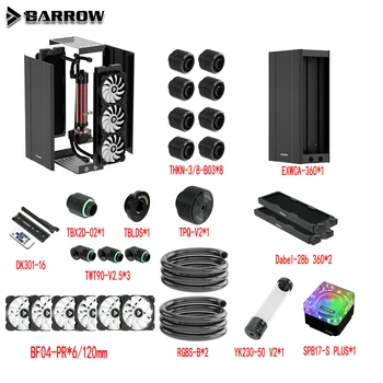 Комплект за Външно Водно охлаждане Barrow 240 360 мм Радиатор + Резервоар Помпа + ВЕНТИЛАТОР + Меки тръби За водно охлаждане на лаптоп ITX Case 5V ARGB
