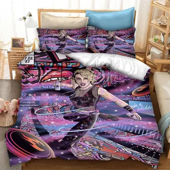 Комплект Спално бельо с 3D Принтом под формата на Комикса Мадона, Завивки и калъфки за възглавници, Стеганое одеало (размери САЩ/ЕС/AU) J03