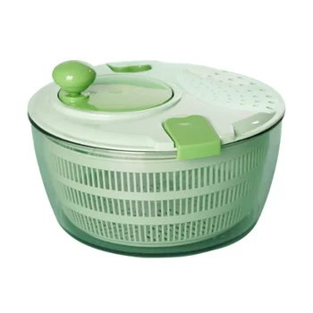 Кухненски сушилня за зеленчуци обем 4 л, мивка за салата със защитно заключване на капака и въртяща се дръжка