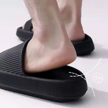 Мъжки Модни домашни чехли от Eva с мека подметка, домашни чехли за баня на дебелото платформа, дамски сандали 2023, летни чехли нескользящие