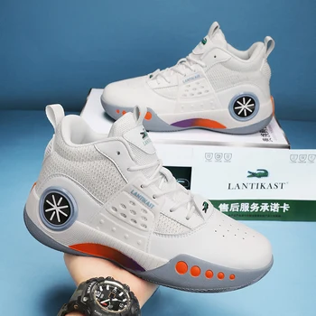 Най-продаваните баскетболна тренировка Унисекс обувки, носимые мъжки улични маратонки, нескользящие баскетболни обувки, дамски марка спортни обувки за момчета