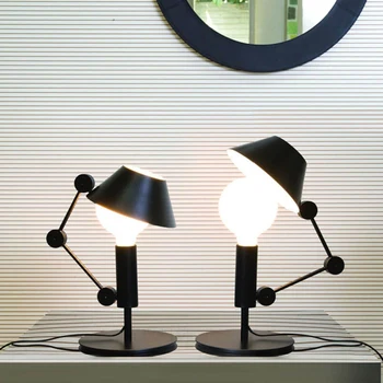 Настолна лампа Nordic Mr.Gentleman ' s Rail Black Въртяща се Настолна Лампа За Спалня Декорация на Хола Индивидуалност в близост До С Лампа