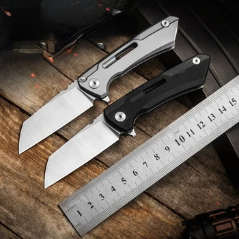 Нов мини сгъваем нож от стомана D2, запален военен нож с висока твърдост, походный ловен нож, подходящ за оцеляване в джунглата