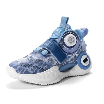 Нова дишащи спортни обувки за баскетбол за момчета, модни и ежедневни обувки за момичета, детски нескользящая спортни обувки за бега31-40