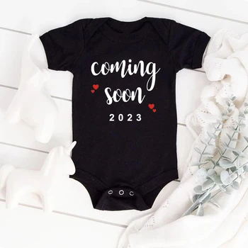 Обява за раждане в скоро време 2023, Бебешко боди, ританки за момчета и момичета, Дрехи за бебета, дрехи за бременни