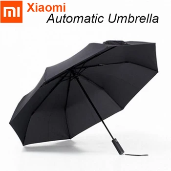 Оригинален Xiaomi Mijia Автоматично Слънчев Дъждовен алуминиев чадър Ветрозащитный Водоустойчив UV женски чадър Мъжки Лято Зима най-новият