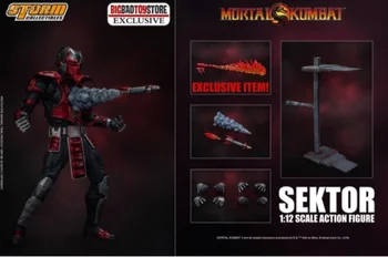 Оригинални играчки Буря 1/12 Sektor Fire Effects Модел войник Mortal Kombat, пълен комплект, 6 