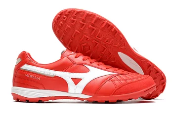 Оригинални мъжки спортни обувки Мизуно Creation MORELIA TF M8, улични обувки Мизуно Червено/бяло Размер на Eur 40-45