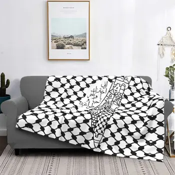 Палестинско арабско одеяло куфия, фланелевая карта на Палестина, фигура Куфия, Леки, Тънки завивки спално бельо, килимче за дивана