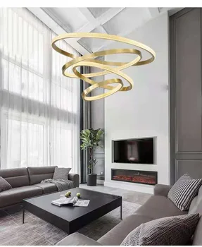 Постмодернистский светлина, луксозна led полилей за всекидневната, просто вътрешно осветление на околовръстното полилей за трапезария в скандинавски стил