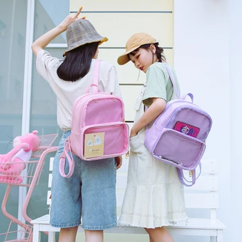 Прекрасни прозрачни Дамски раници от PVC желеобразного цвят, студентски, училищни чанти, дамски чанти за момичета Ita за училищна раница