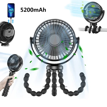 Преносим вентилатор за количка Ръчно USB Електрически Вентилатор, който се захранва С Малки Сгъваеми Акумулаторна фенове Мини-Безшумен Вентилатор Тенис на Улицата охладител