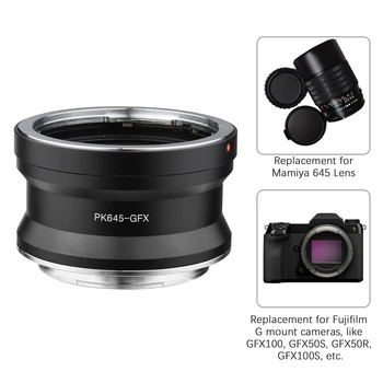 Преходни пръстен за обектива на камерата M645-GFX Замяна за обектив Mamiya 645 на фотоапарат Fujifilm G Mount GFX100 GFX50S GFX50R GFX100S