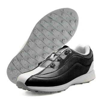 Професионална мъжки обувки за голф, водоустойчива устойчива на плъзгане обувки за тренировки по голф на открито, голям е размерът на 39-46, високо качество