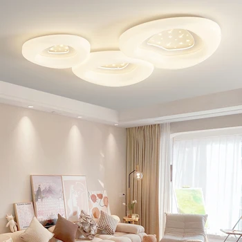 Пълнофункционален полилеи за защита на очите в хола и пълен набор от модерни led осветителни тела Mijia Smart Cream Wind за спални