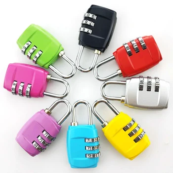 Пътен заключване за багаж, 3-цифрена комбинация за заключване с парола е комбинация, Куфар, Багаж, метална брава с парола, заключване на Панти