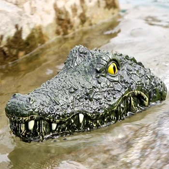 Радиоуправляемая Лодка Кораб Играчка Имитация на Глава на Крокодил 2,4 Грама на Дистанционно Управление Шега Алигатор Стръв Електрически Играчки Годишната Вода Пародия Играчки подарък