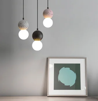 Скандинавски модерен минималистичен окачен лампа с имитация на цимент, симулиращ смола, LED G9, кафенета, хол, Спалня, нощна лампа за баня