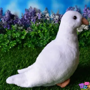 сладък имитативната играчка гълъб птица плюшен бяла кукла гълъб подарък от около 22 см