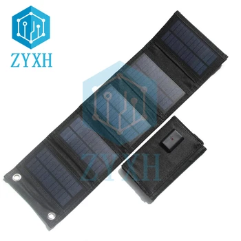 Слънчеви панели от поликристален силиций с мощност 7.5w, сгъваем портативен USB порт, за разходки, за зареждане на батерията