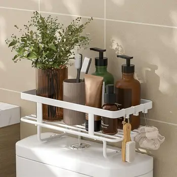 Стойка за баня върху поставка за тоалетната чиния, выдалбливают дренаж без перфорация, Голям товар върху Кухненска багажник за съхранение