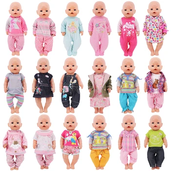 Стоп-моушън Дрехи, Боди, Топ, панталон, Подходящ за 18-инчовата американската кукольной Момичета и 43 см Возрожденного Дете, Аксесоари За Кукли, Играчки, на нашето поколение
