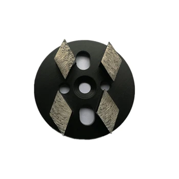 Универсален 4-инчов диамантен диск за шлайфане с четири ромбовидными сегменти за полиране на бетона етаж - D100mm - 12PC