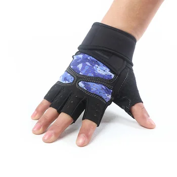 Цветни дишащи ръкавици на полпальца за вдигане на тежести, силиконови мини спортни ръкавици за езда