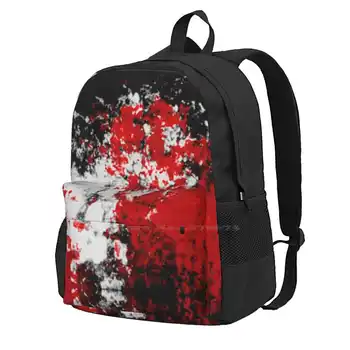Червено-бели джапанки, дизайн с 3D принтом, раница, студентски чанта, черен модел, абстрактен модел, червен дизайн, черен дизайн, червено-бяло